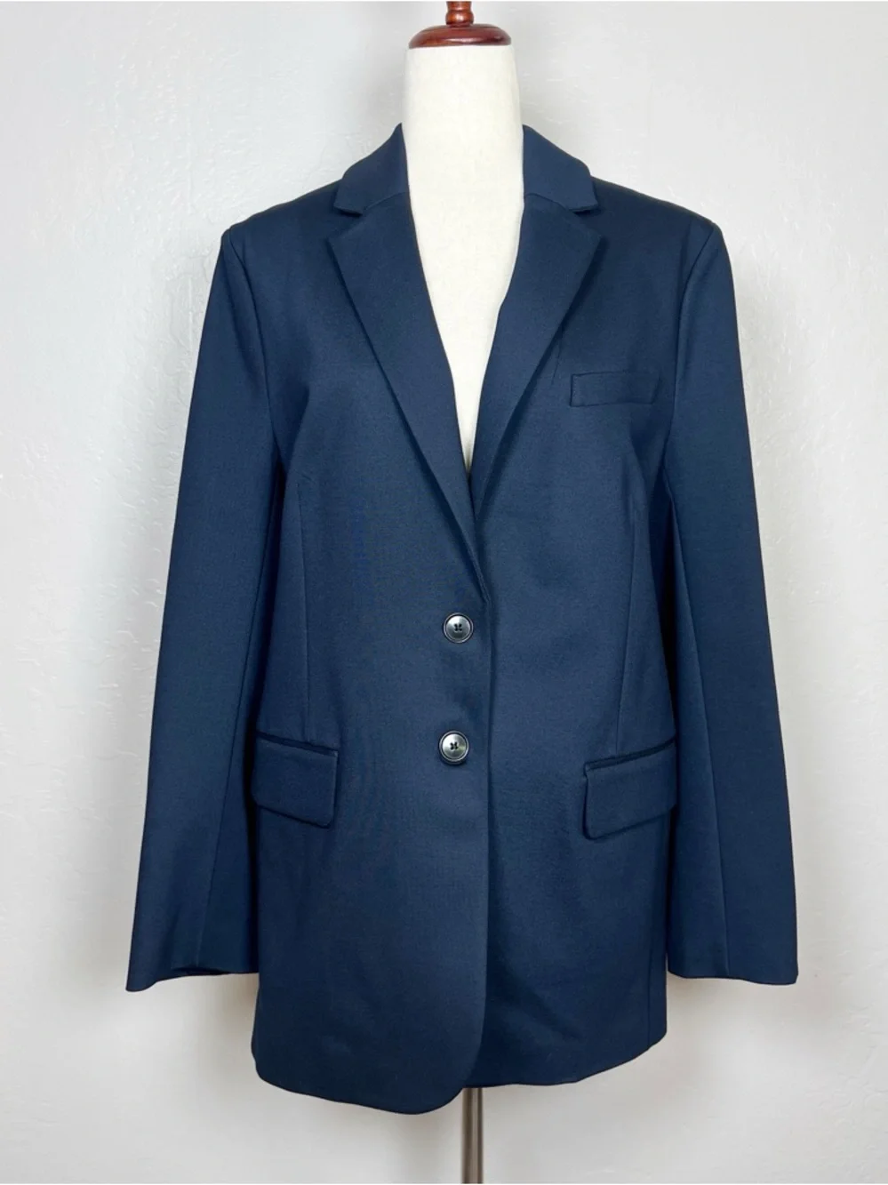 BANANA REPUBLIC Women’s Size S‎ Navy Blue Relaxed Fit Everywhere Ponte Blazer